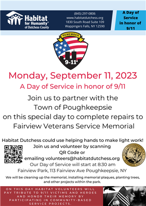 Town of Poughkeepsie Recreation: 9-11 Habitat for Humanity Day of Service
